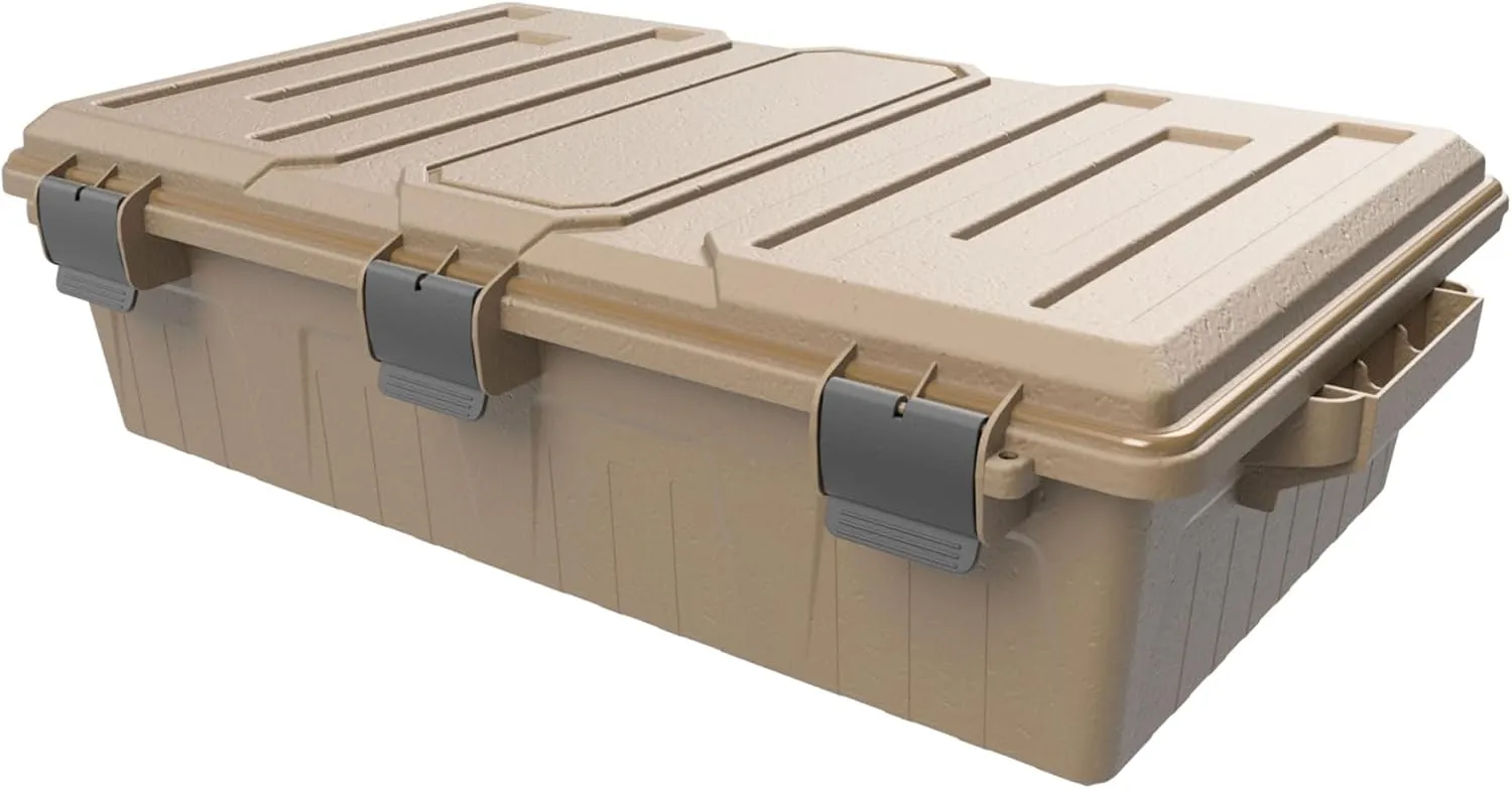 MTM ACDC50 Divided Ammo Crate Utility Box, Water- Resistant, Ammo Storage Box, Lockable Storage, Stackable, Made in USA, Dark Earth