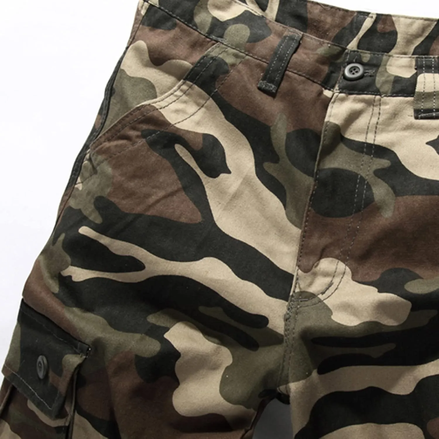 Muscularfit Camo Cargo Pants for Men 2023 Big and Tall Multi Pockets Loose Straight Sweatpants Outdoor Fashion Athletic Pants