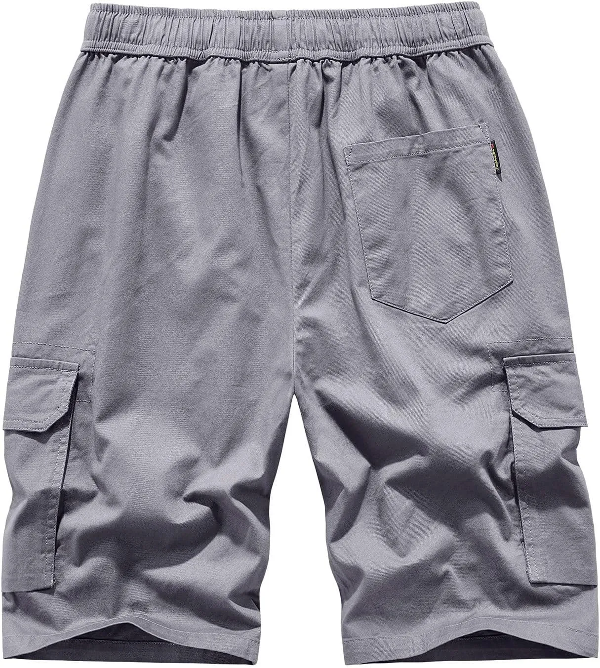 Muscularfit Camo Shorts for Men Big and Tall Drawstring Elastic Waist Cotton Camouflage Cargo Shorts Utility Tooling Shorts
