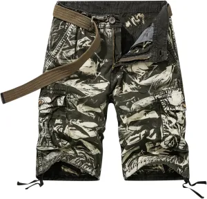 Muscularfit Cargo Shorts for Men 2023 Regular and Big & Tall Camo Multi Pockets Tooling Shorts Fashion Outdoor Work Shorts