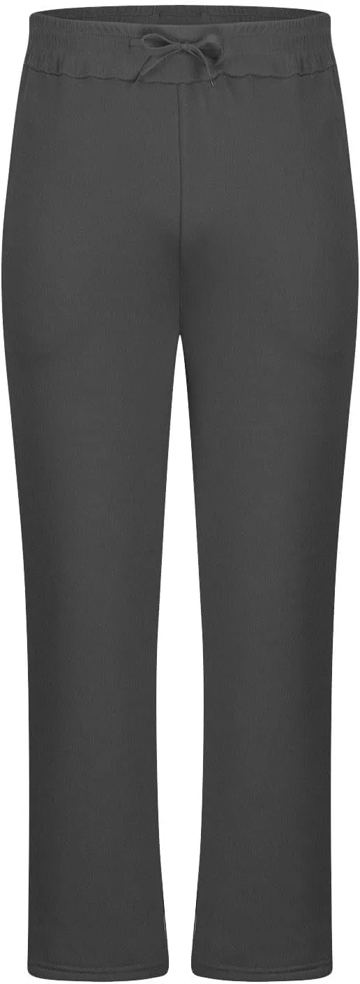 Muscularfit Mens Pants Straight Fit Solid Drawstring Stretch Waist Loose Straight Sweatpant Causal Fall Jogger Athletic Pants