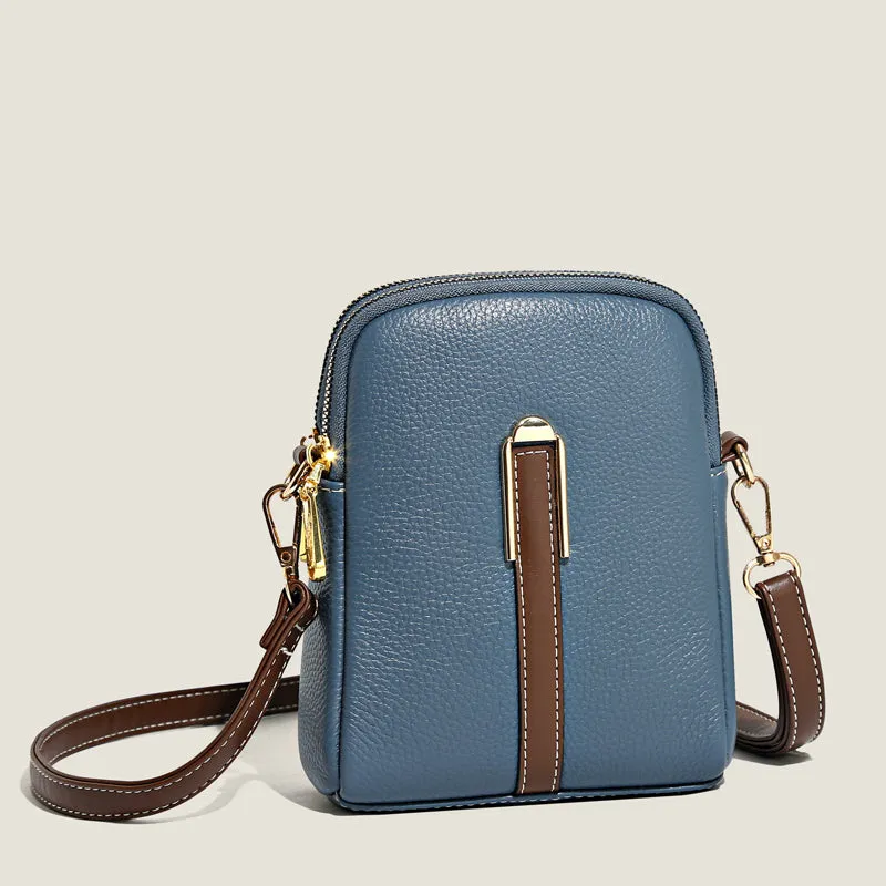 New Lychee Pattern Leather Mobile Phone Bag