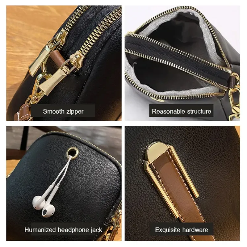 New Lychee Pattern Leather Mobile Phone Bag
