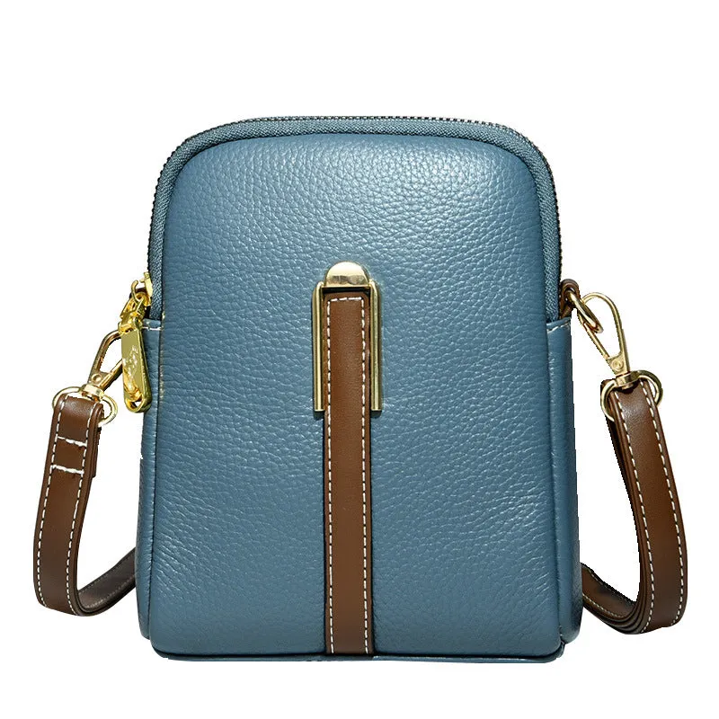 New Lychee Pattern Leather Mobile Phone Bag