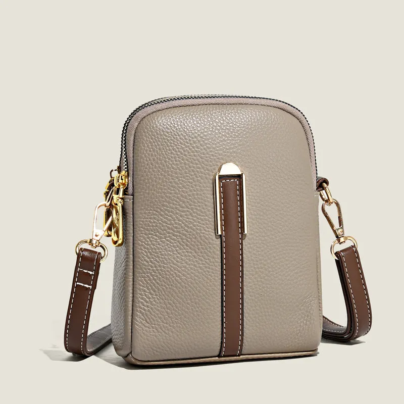 New Lychee Pattern Leather Mobile Phone Bag