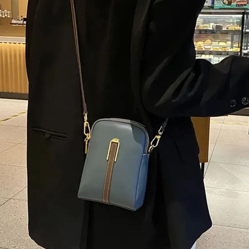 New Lychee Pattern Leather Mobile Phone Bag