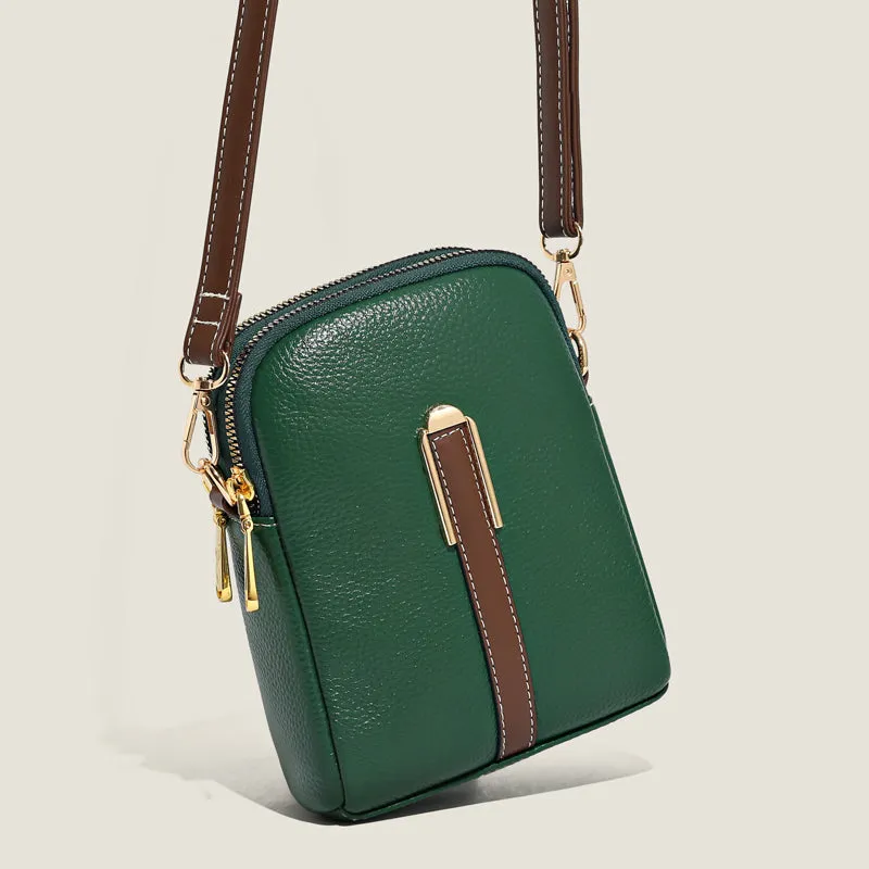 New Lychee Pattern Leather Mobile Phone Bag