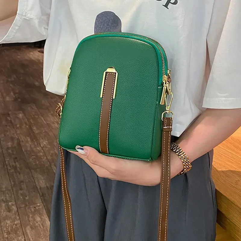 New Lychee Pattern Leather Mobile Phone Bag