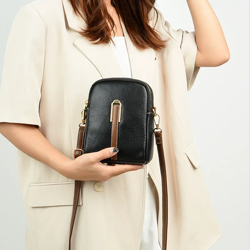 New Lychee Pattern Leather Mobile Phone Bag
