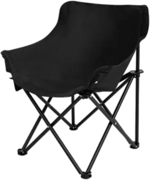 NIBHZ Foldable Hunting Chair, Outdoor Chair with Metal Frame & Comfortable Backrest & Mesh Seat, Convenient Transport, for Hunting, Camping, Picnic,Black