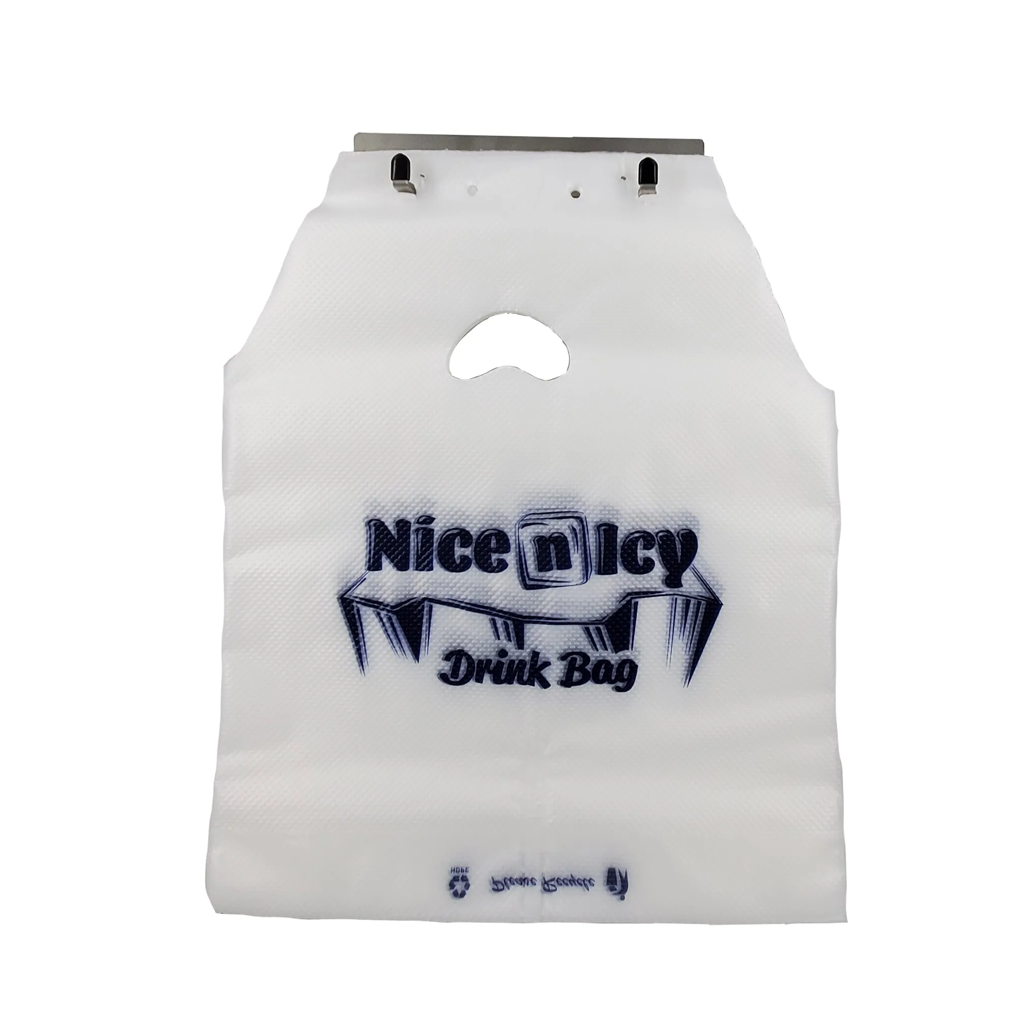 Nice-n-Icy Drink Carrier Bag White HDPE Plastic