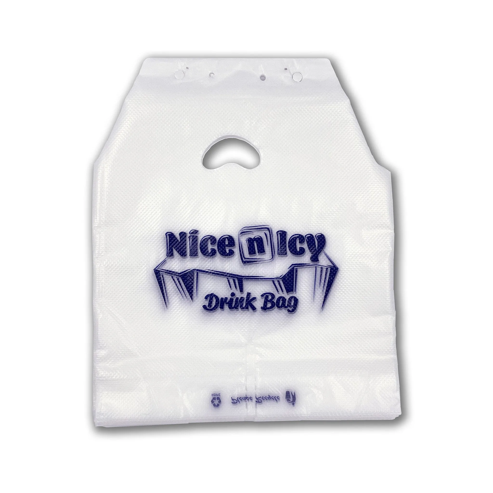 Nice-n-Icy Drink Carrier Bag White HDPE Plastic