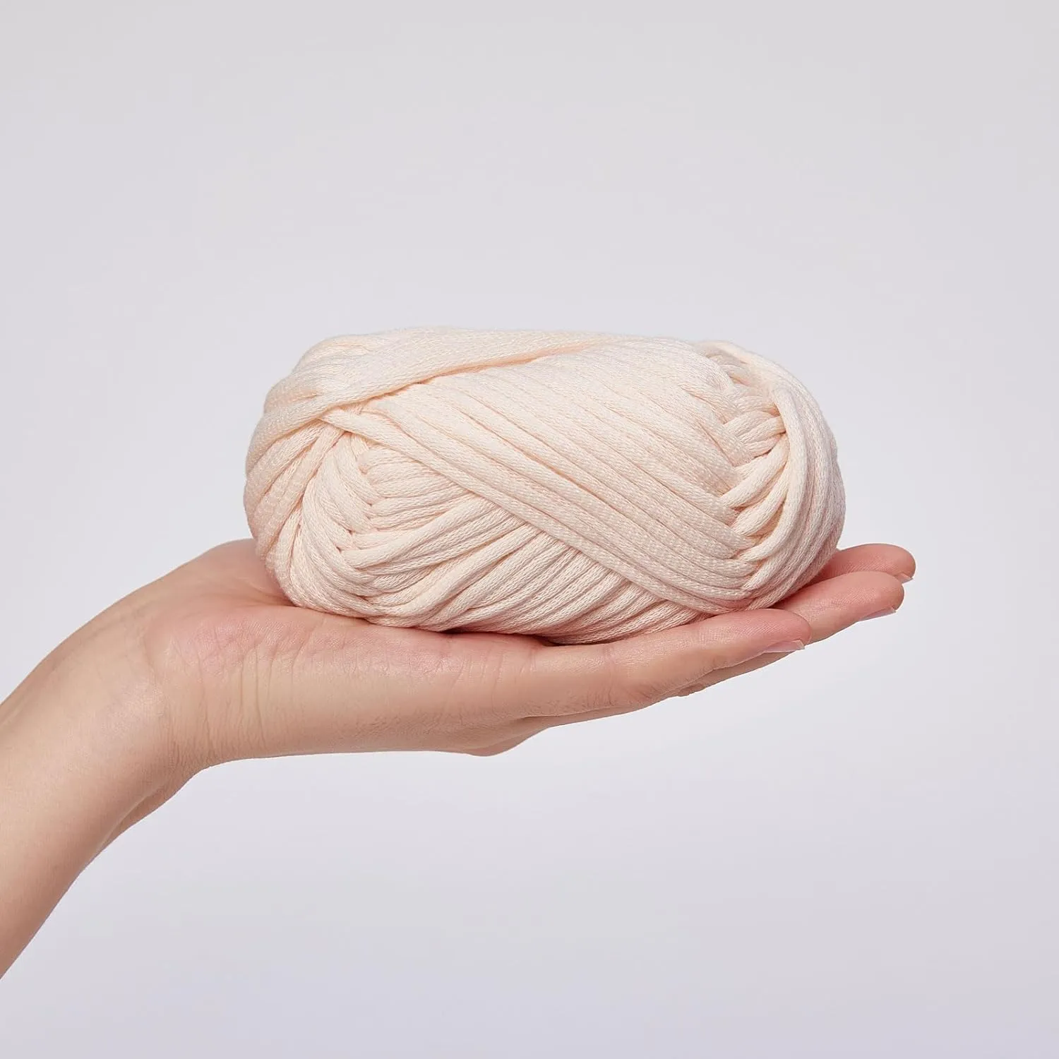 NICEEC 4 Skeins Soft Cotton-Nylon Blend Yarn for Crochet & Knitting - Easy-Use, Beginner Friendly, DIY Craft Yarn - Total Length 220yds (7.1oz) - Skin