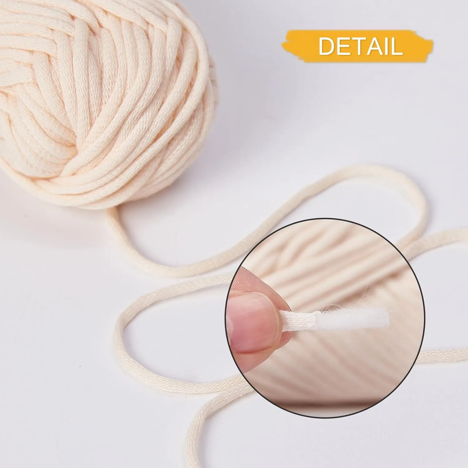 NICEEC 4 Skeins Soft Cotton-Nylon Blend Yarn for Crochet & Knitting - Easy-Use, Beginner Friendly, DIY Craft Yarn - Total Length 220yds (7.1oz) - Skin