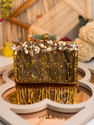 NR By Nidhi Rathi Embellished Embellished Box Clutch