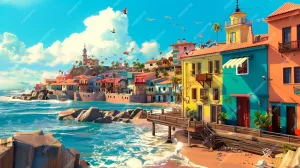 of Montevideo Uruguay with Charming Scenes Featuring Colorful Fishing Villages Sandy Beaches Jigsaw Puzzles 1000 Pieces Games Toys Best Gift for Adults and Kids