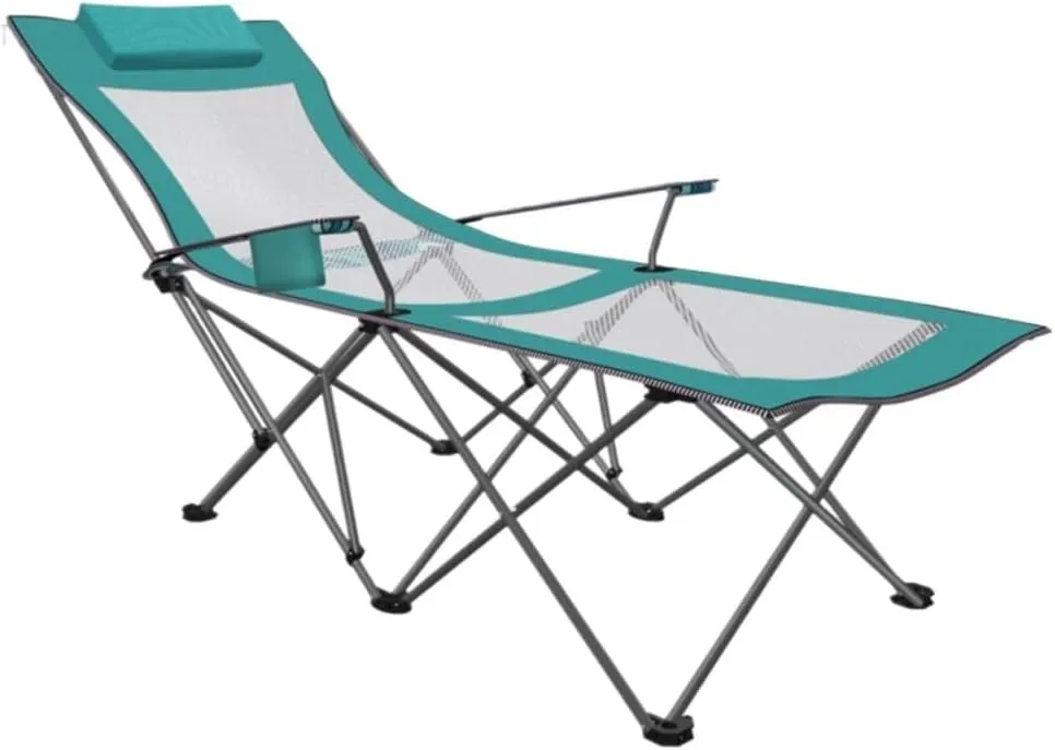 Office chair , Camping Chairs Outdoor Furniture Beach Chairs Portable Camping Chair With Footrest Mesh Backrest Folding Reclining Lunch Break Bed Sitting Lying Dual-Purpose Beach Seat Folding Chairs P