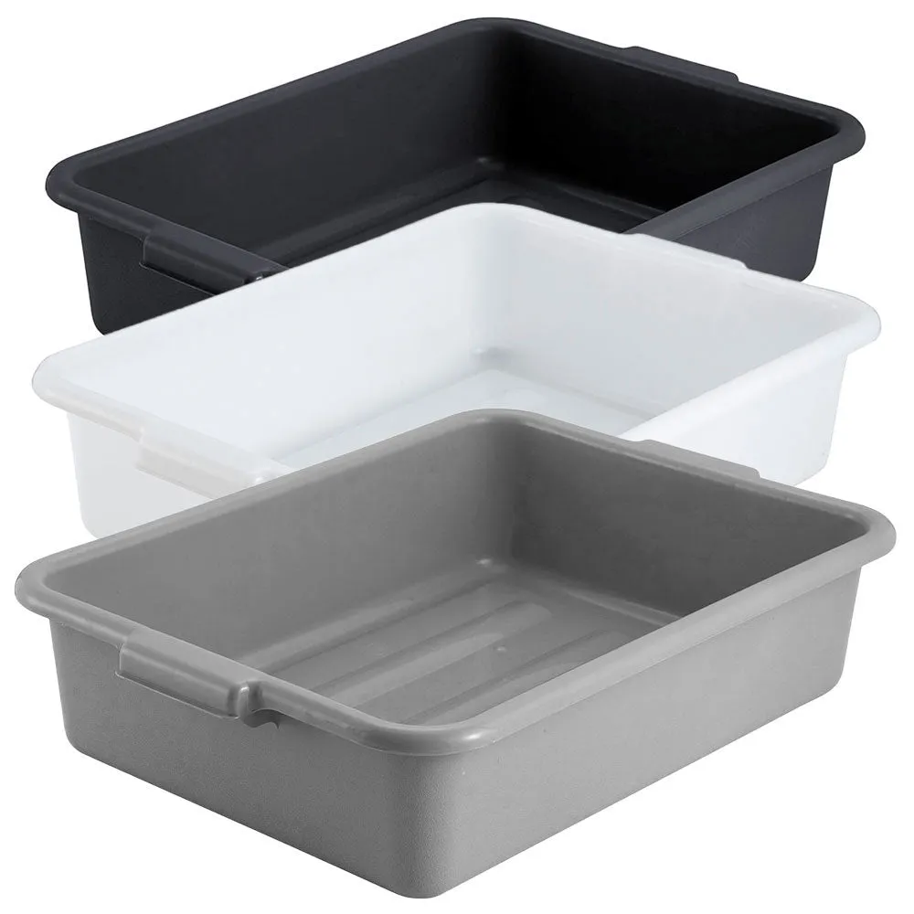 Omcan 21.5″ x 15.5″ x 5″ Polypropylene Standard Black Bus Box