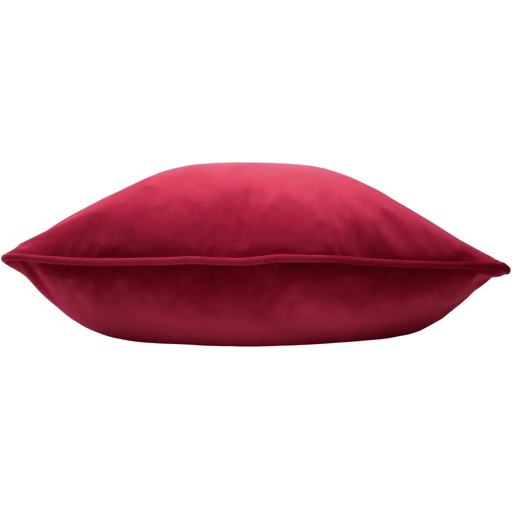 Opulence Soft Velvet Cushion Scarlet