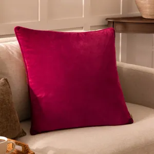 Opulence Soft Velvet Cushion Scarlet