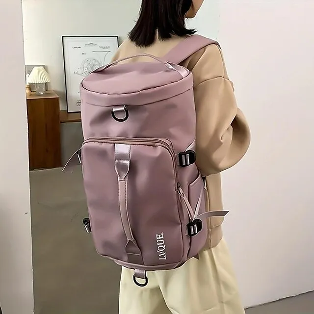 Organizer bags Solid Color for Men Women Large Capacity with Multiple Pockets Oxford Cloth School Bag Back Pack Satchel 9.84*9.84*18.11 inch, Back to School Gift