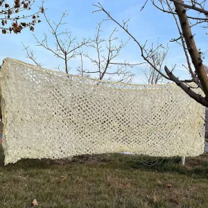 Outdoor Camouflage Netting, Military Camouflage Net, Reinforced Camo Sunshade Netting, Anti-Uv/Anti-Aging, for Camping, Hunting, Bird Watching, Photography, Decoration,Beige-7x10m/26.2x32.8ft
