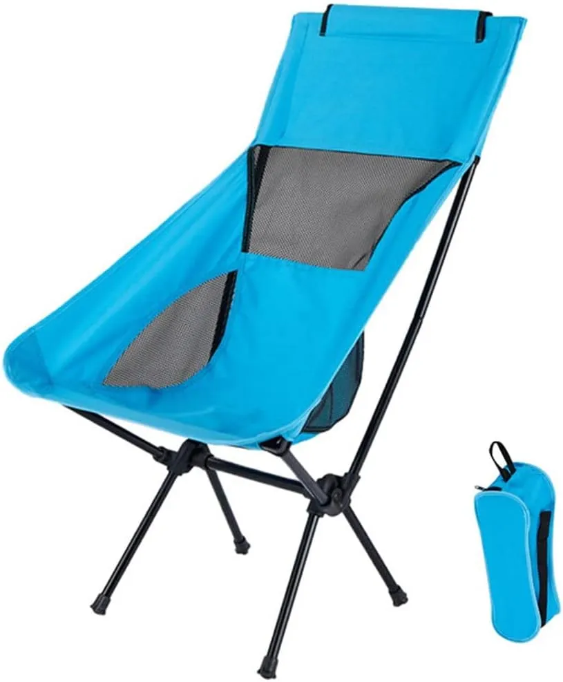 Outdoor Fishing Chair Travel Ultralight Camping BBQ Chair Folding High Load Portable Extended Hiking Beach Seat Tool (A As Shown)