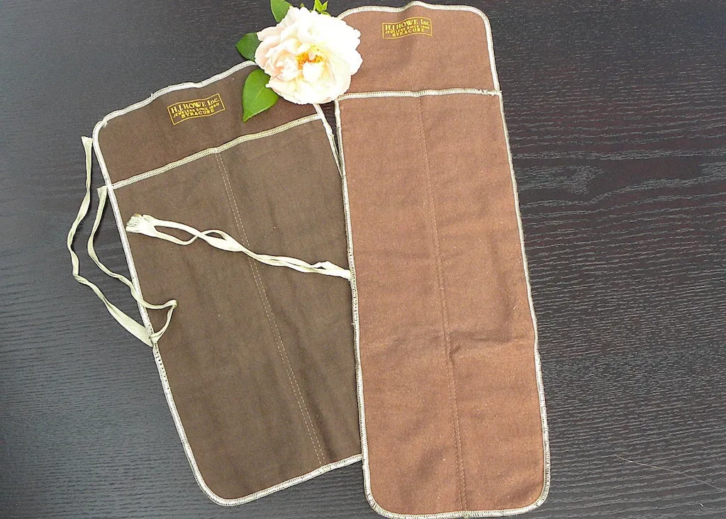 Pair of Vintage Felt Storage Bags for Silver Serving Pieces