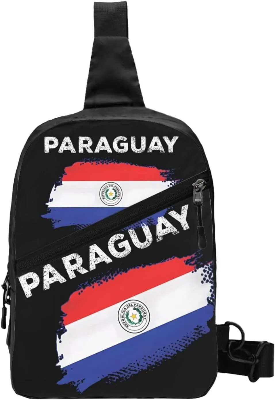 Paraguay Flag Proud Paraguayan Roots Portable Crossbody Bag Foldable Sling Bags Sports Gym Chest Daypack Reusable Shoulder Backpack Casual Diagonally Rucksack Fanny Packs