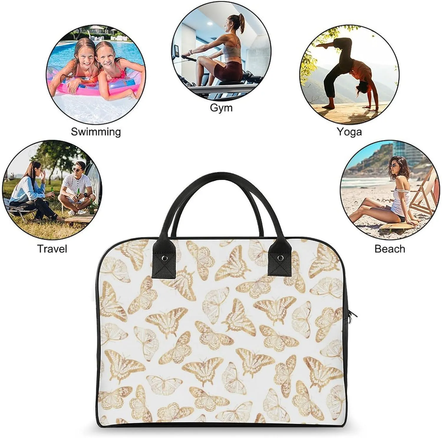 Penguin Bird Fashionable Large Capacity Travel Handbag Unisex
