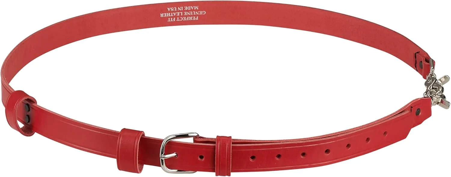 Perfect Fit Shield Wallets Leather Firemans Red Radio Strap Chrome Hardware Firefighter Red Leather