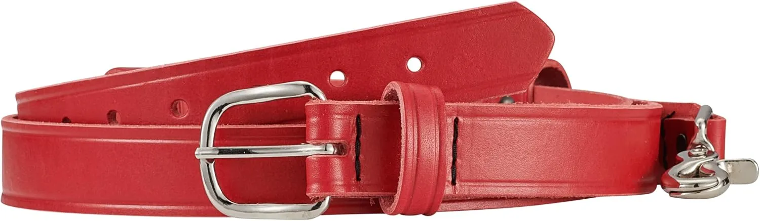 Perfect Fit Shield Wallets Leather Firemans Red Radio Strap Chrome Hardware Firefighter Red Leather