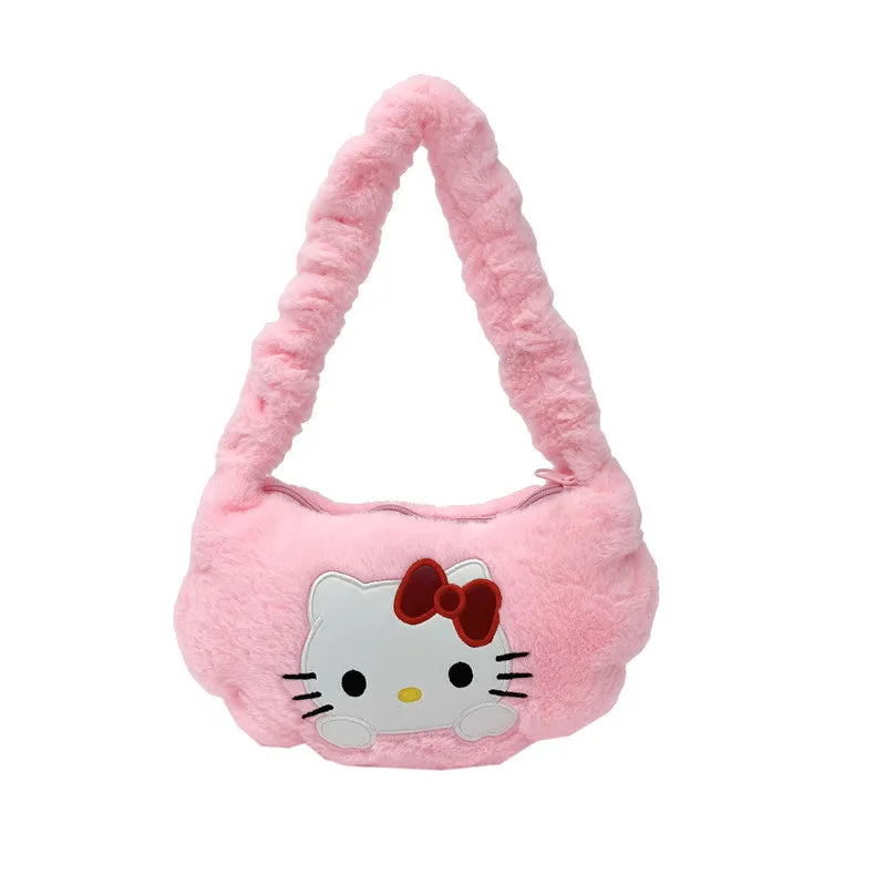 Plush Cute Cartoon Portable Storage Fashionable Crossbody Bags