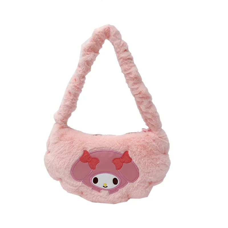 Plush Cute Cartoon Portable Storage Fashionable Crossbody Bags
