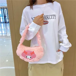 Plush Cute Cartoon Portable Storage Fashionable Crossbody Bags