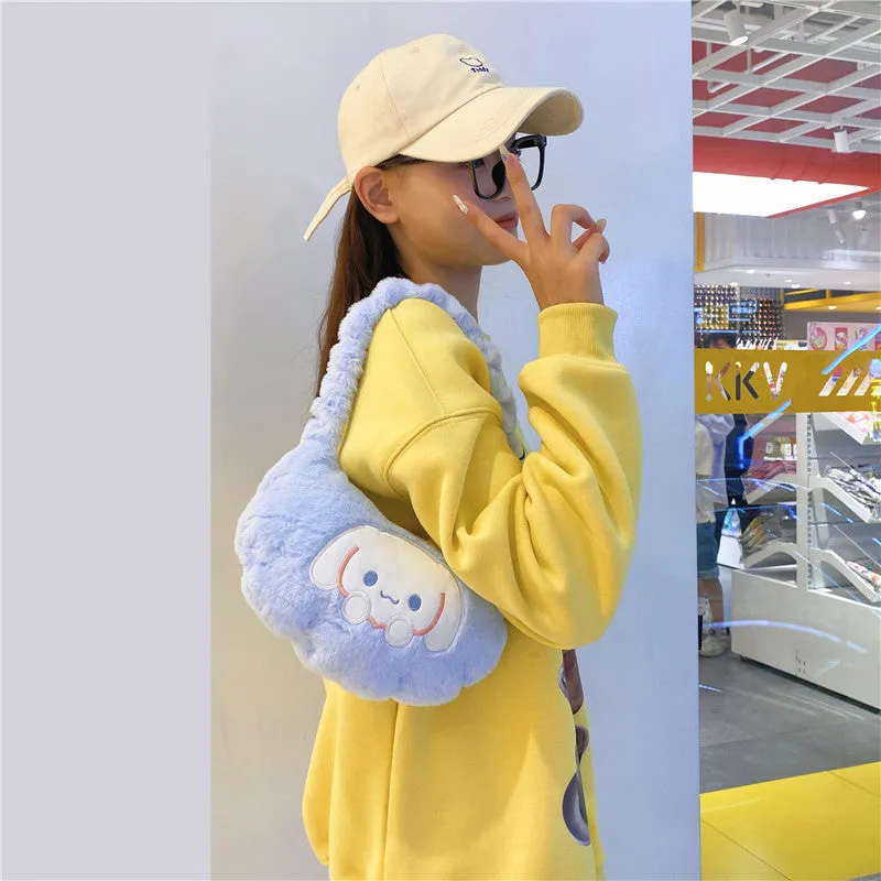 Plush Cute Cartoon Portable Storage Fashionable Crossbody Bags