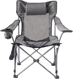 Portable Chairs for Adults 120kg Beach Chairs High Off Ground Reclining, Folding Camping Chair with Carrying Bag,C