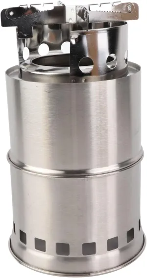 Portable Stainless Steel Wood Burning Stove, Foldable Outdoor Picnic Stove, for Camping Backpacking BBQ