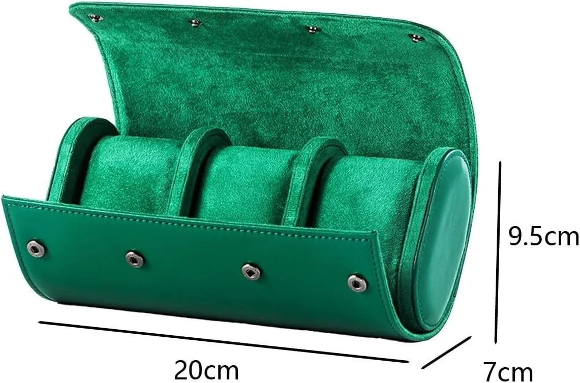Portable Watch Bag Mechanical Watch Storage Box Leather Watch Bag Watch Storage Box Suitable For Most Watches And Smart Watches(3 Slots)