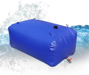 Potable Water Bladder, Water Bladder Design with Filtering Interface, Bathtub Bladder for Emergency Water Storage, Suitable for Outdoor Water Storage(Blue,0.8 * 0.43 * 0.34m)