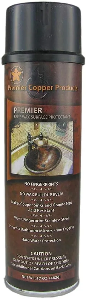 Premier Copper Products W900-WAX Copper Sink Wax Protectant, Clear