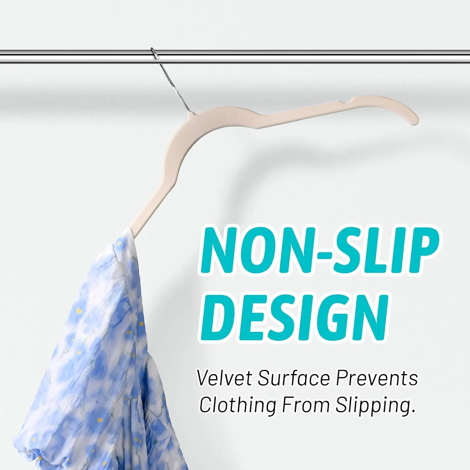 Premium Velvet Shirt Hangers 30 Pack, Non-Slip 360° Swivel Hook Slim Flocked Coat Hanger, Space Saving Felt Hanger for for Tank Top, Blouses, Strappy Dresses