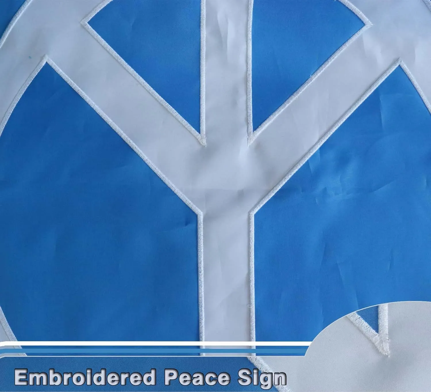 Premium World Peace symbols Flag 3x5 Ft Large Double Sided Embroidered |Quadruple Stitched Fly Ends| Love Peace Flags For outdoors House Decoration Banner