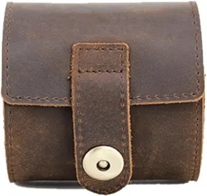 PTEXTU Cowhide Travel Portable Watch Box With Single Layer Cowhide Mechanical Watch Storage Box