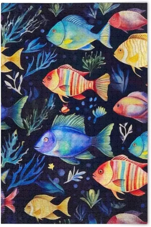 Puzzles for Adults 1000 Piece Colorful Tropical Fish Jigsaw Puzzles Kids Game Toys Gift Home Decor 202A2617