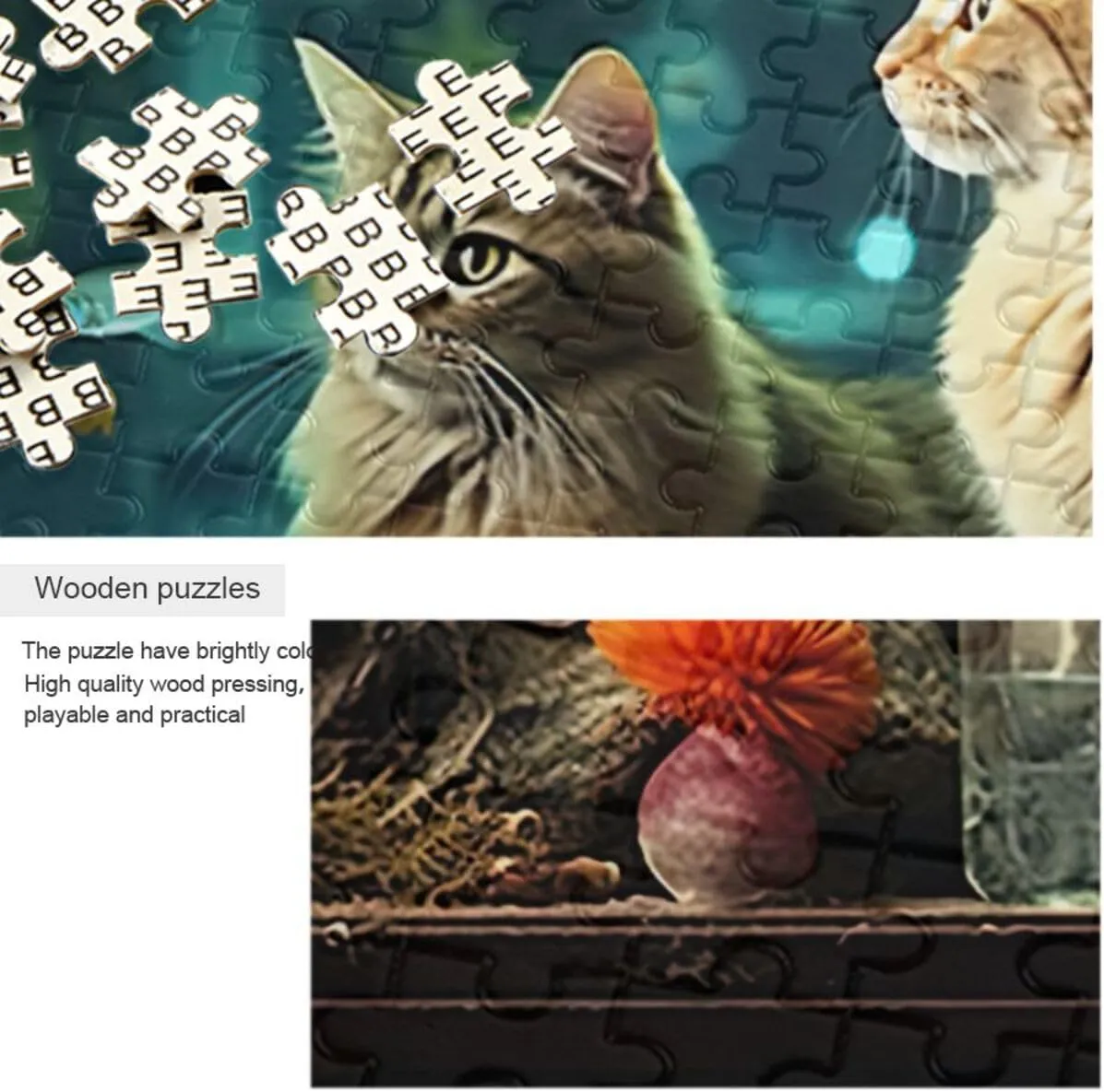 Puzzles for Adults 1000 Piece Cute Cats Fish Tank Jigsaw Puzzles Kids Game Toys Gift Home Decor 202a6339