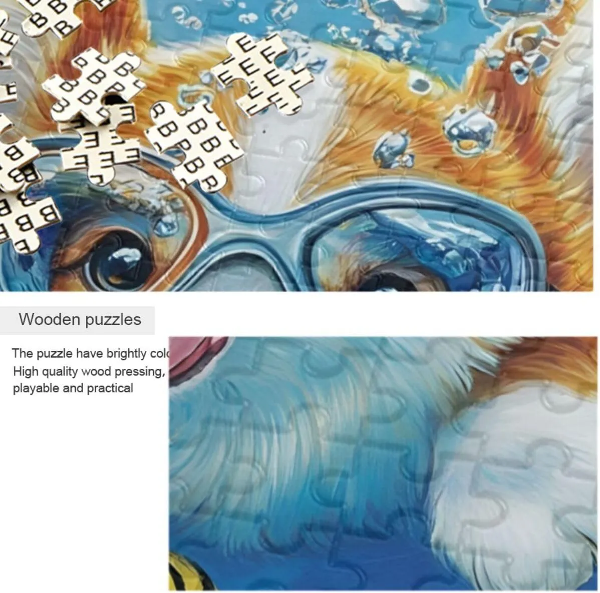 Puzzles for Adults 1000 Piece Cute Corgi Swimming Underwater Fish Jigsaw Puzzles Kids Game Toys Gift Home Decor 202b8590
