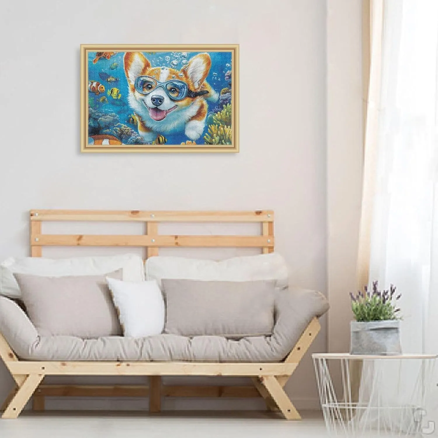 Puzzles for Adults 1000 Piece Cute Corgi Swimming Underwater Fish Jigsaw Puzzles Kids Game Toys Gift Home Decor 202b8590