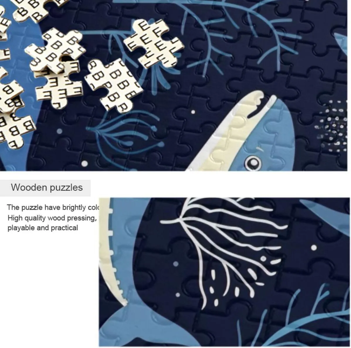 Puzzles for Adults 1000 Piece Cute Whale Fish Jigsaw Puzzles Kids Game Toys Gift Home Decor 202A2626