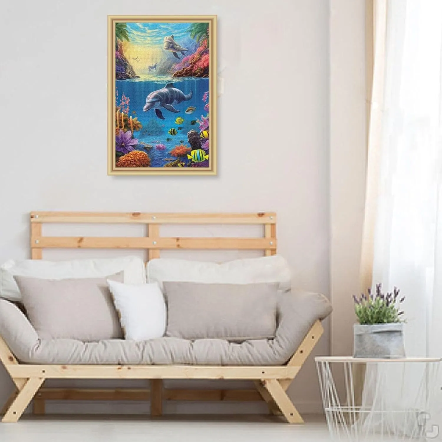 Puzzles for Adults 1000 Piece Dolphin Fish Undersea Jigsaw Puzzles Kids Game Toys Gift Home Decor 202A2492
